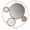 Uniquewise Decorative Round Frame Gold Metal Wall Mounted Modern Mirror with 4 Glass Mirror Balls QI004577 - alternate 3